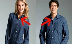 Savez-vous pourquoi les boutons ne sont pas placés au même endroit sur les vêtements des hommes et des femmes ? 
