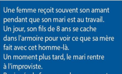 Une femme reçoit souvent son amant pendant que son mari est au travail