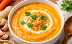 Carottes, pommes et gingembre...Une soupe tellement savoureuse