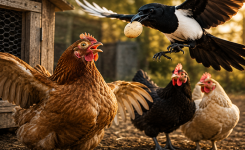 Les pies viennent voler les œufs de mes poules : que faire ?