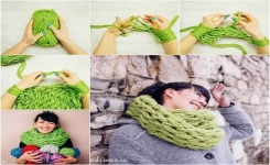 Voici comment tricoter une écharpe avec vos doigts