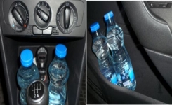 Les pompiers avertissent de ne jamais laisser de bouteilles en plastique dans la voiture