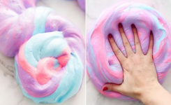 Recette de slime gonflée aux couleurs de licorne