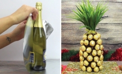 Comment créer un ananas en CHOCOLAT... à partir d'une bouteille de vin mousseux