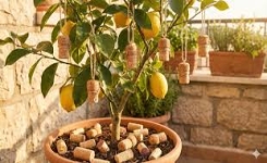Pourquoi mettre des bouchons de liège sur un citronnier ?