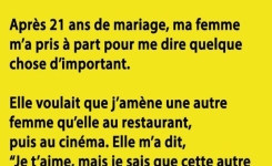 Après 21 ans de mariage....