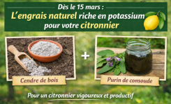 Dès le 15 mars : un engrais naturel riche en potassium pour votre citronnier