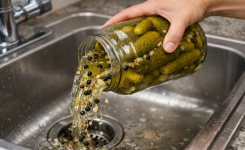Pourquoi ne faut-il pas jeter le liquide au fond d’un bocal de cornichons ?