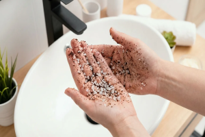 laver les mains avec du sel et du café 