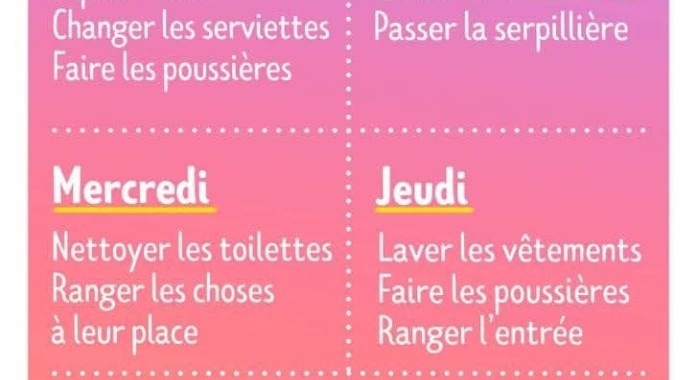 planning de ménage vraiment efficace