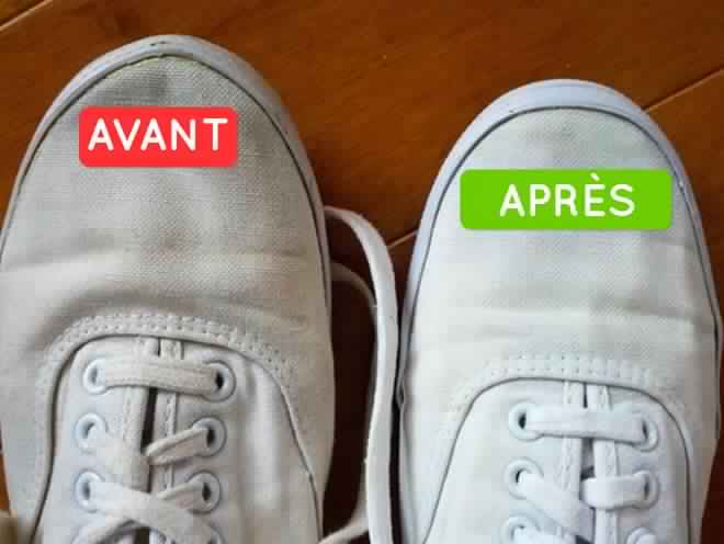 Astuce pour rajeunir les chaussures en toile