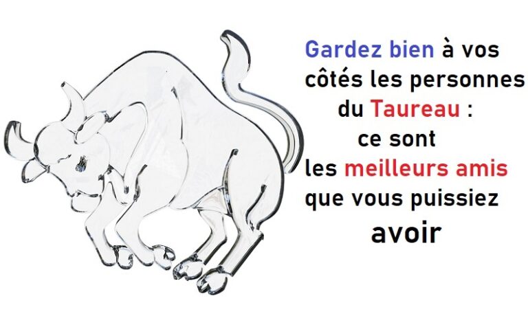 Gardez bien à vos côtés les personnes du Taureau : ce sont les meilleurs amis que vous puissiez avoir