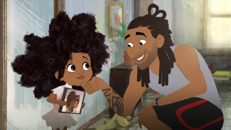 Court métrage d’animation : Un jeune papa apprend à coiffer sa fille en l’absence de sa maman