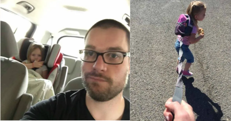 Un père explique pourquoi il doit tenir son « enfant sauvage » en laisse dans les lieux publics