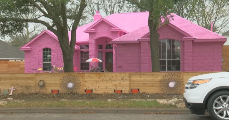 Il emmerde tous ses voisins en peinturant sa maison en rose