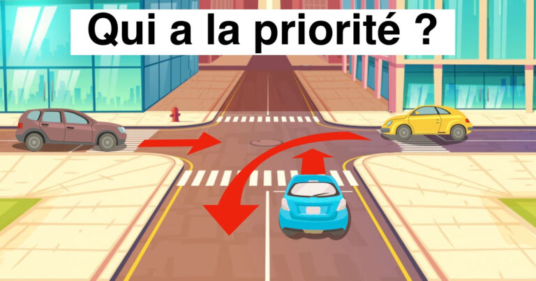 Quelle voiture a la priorité ? Saurez-vous trouver la bonne réponse ?