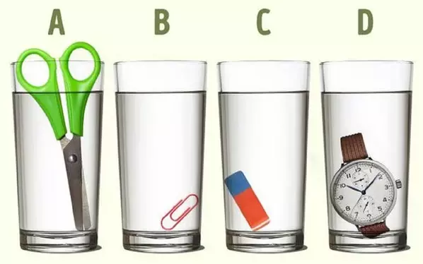 Seuls ceux qui ont un QI supérieur à la moyenne réussiront à répondre correctement à cette question : Dans quel verre y a-t-il plus d’eau ?