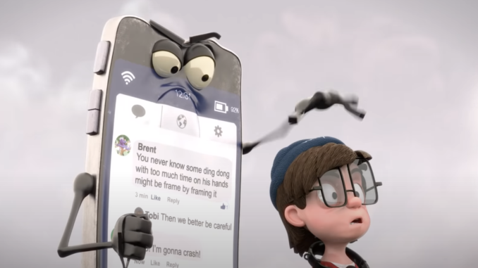 Un film d’animation sur l’addiction aux portables