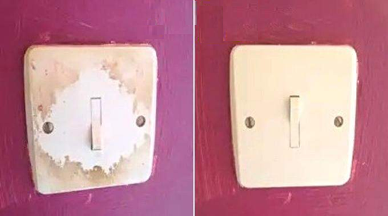 3 astuces simples pour nettoyer un interrupteur et le rendre comme neuf