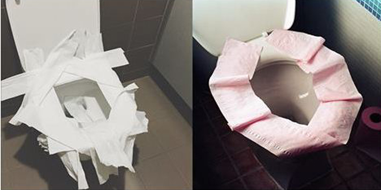 Pourquoi le papier toilette sur la lunette des WC est une fausse bonne idée
