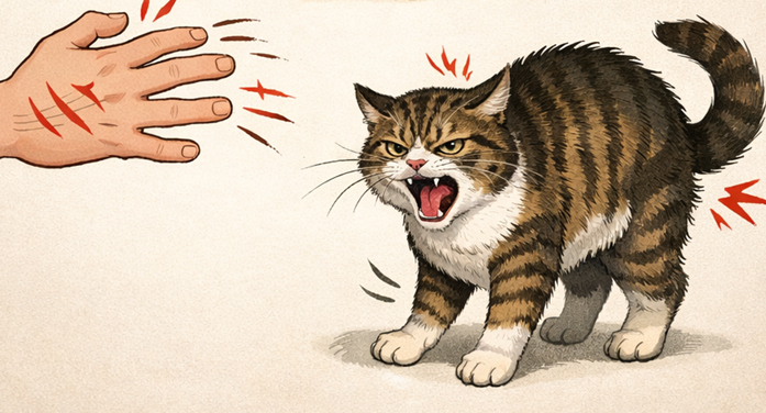 Les endroits où il vaut mieux éviter de caresser un chat