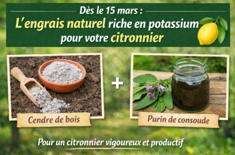 Dès le 15 mars : un engrais naturel riche en potassium pour votre citronnier