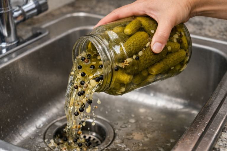 Pourquoi ne faut-il pas jeter le liquide au fond d’un bocal de cornichons ?