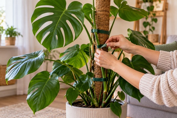 Monstera croissance verticale